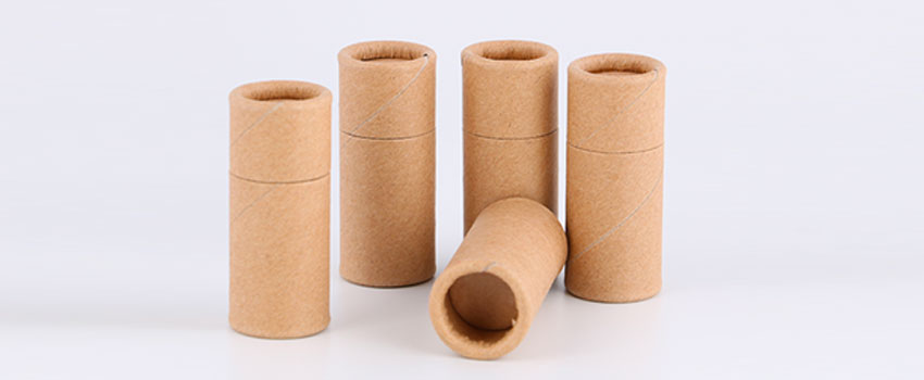 Cylindrical cardboard tubes packaging for cosmetics