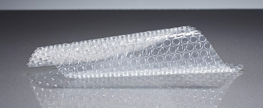 Bubble wrap redesigned to create pop-less packaging material